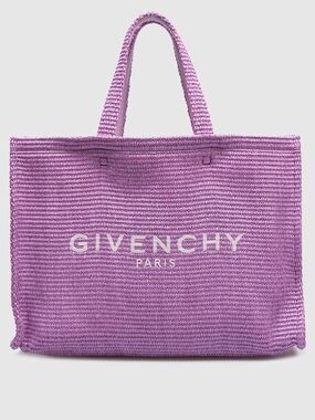 Givenchy Purple G Raffia Medium Tote Bag, Brand New!
